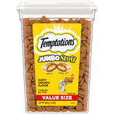 TEMPTATIONS Jumbo Stuff Crunchy and Soft Cat Treats, Tasty Chicken Flavor, 14 oz. Tub